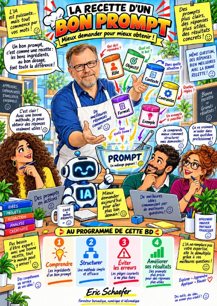 Couverture de la BD pédagogique La recette d’un bon prompt
