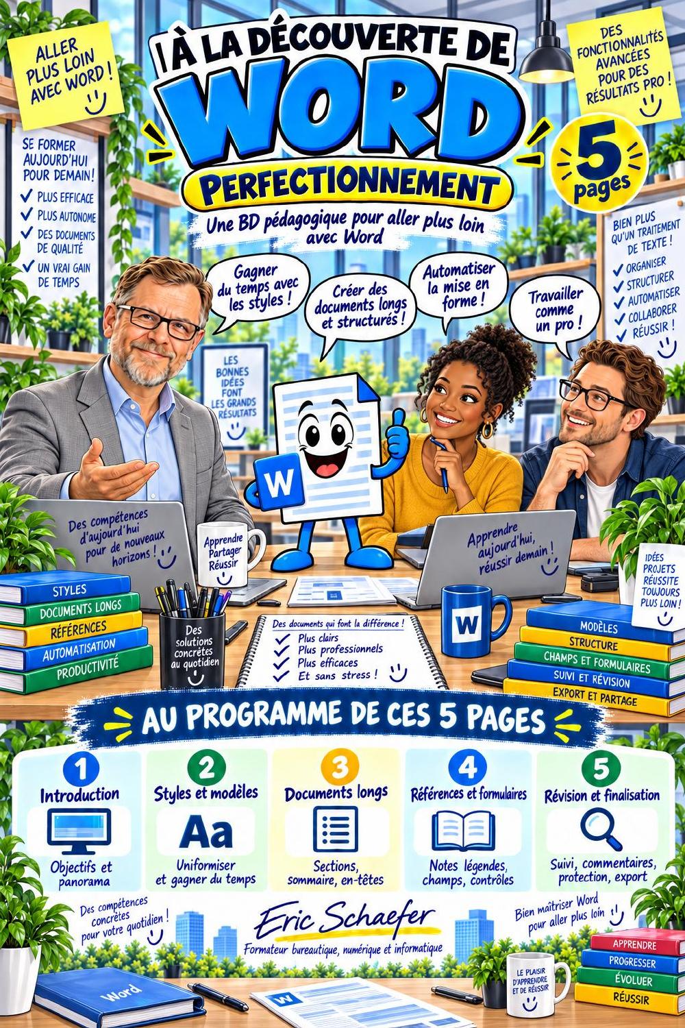 Couverture de la BD pédagogique Word perfectionnement